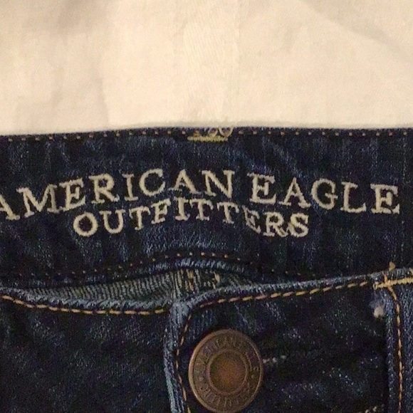 American Eagle Outfitters Cut Off Denim Jean Shorts Embellished Size 4 - Picture 3 of 4